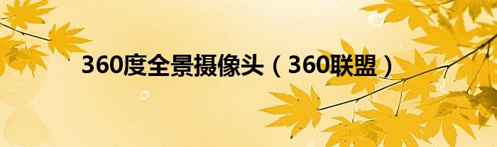 360度全景摄像头（360联盟）